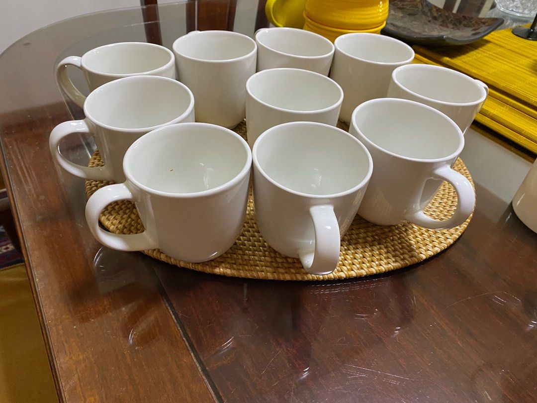 10 white IKEA cups, Furniture & Home Living, Kitchenware & Tableware