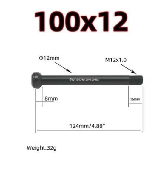 12mm Thru Axle Lever 100x12mm 142x12mm 1 X Pair 2 Pcs