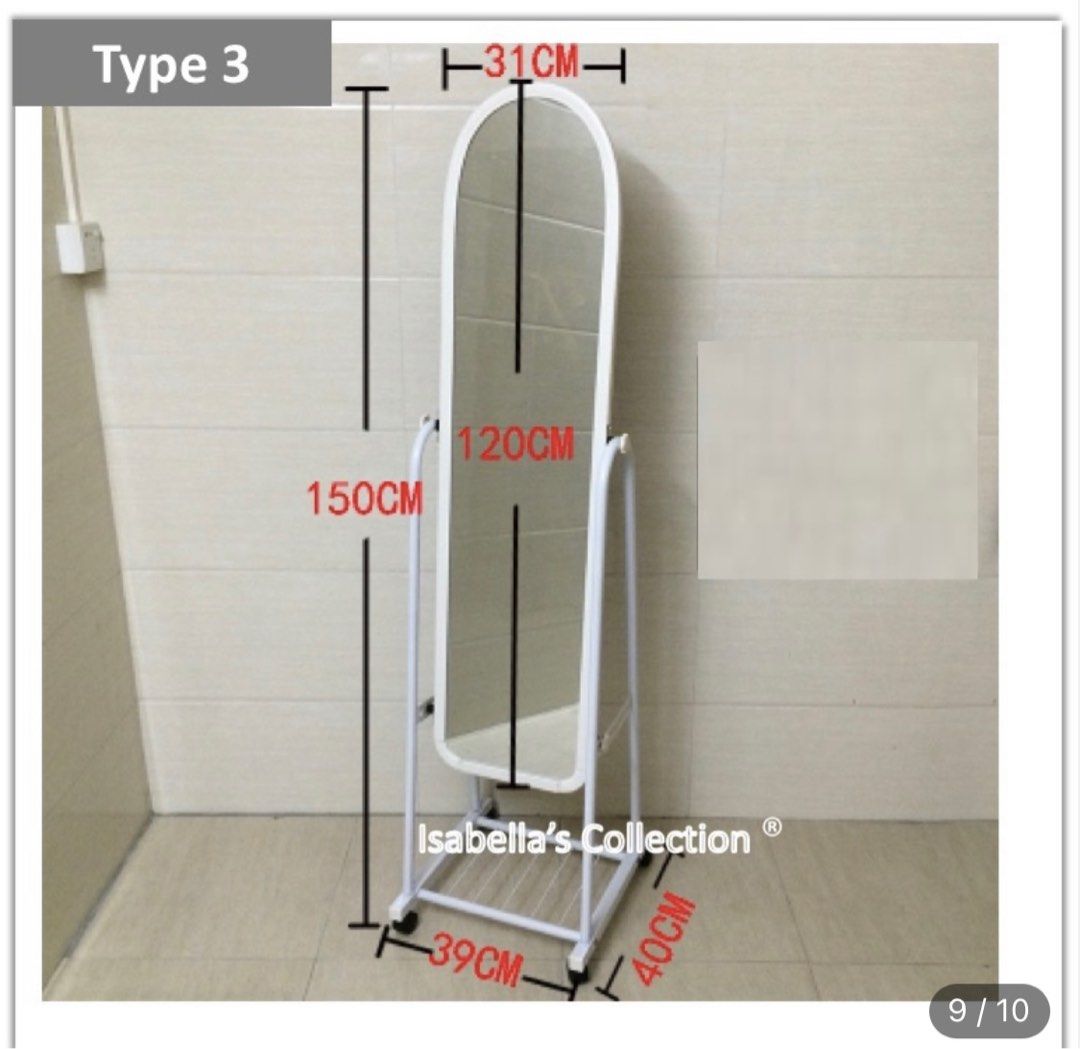 150cm*38cm Full Length Mirror Pine Wood Frame Standing Floor Mirror