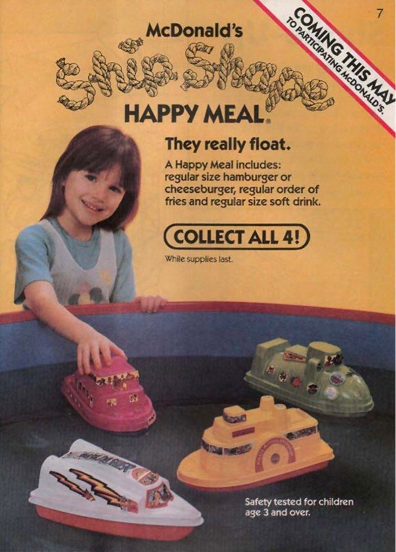 Mcdonalds happy meal boat container top