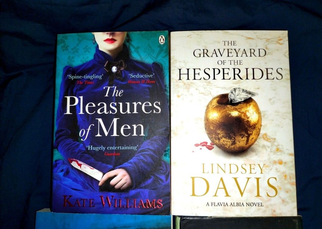 2 The Pleasures of Men / Williams Kate Williams The Graveyard of the Hesperides Lindsey Davis, Hobbies & Toys, & Magazines, Fiction & Non-Fiction on Carousell