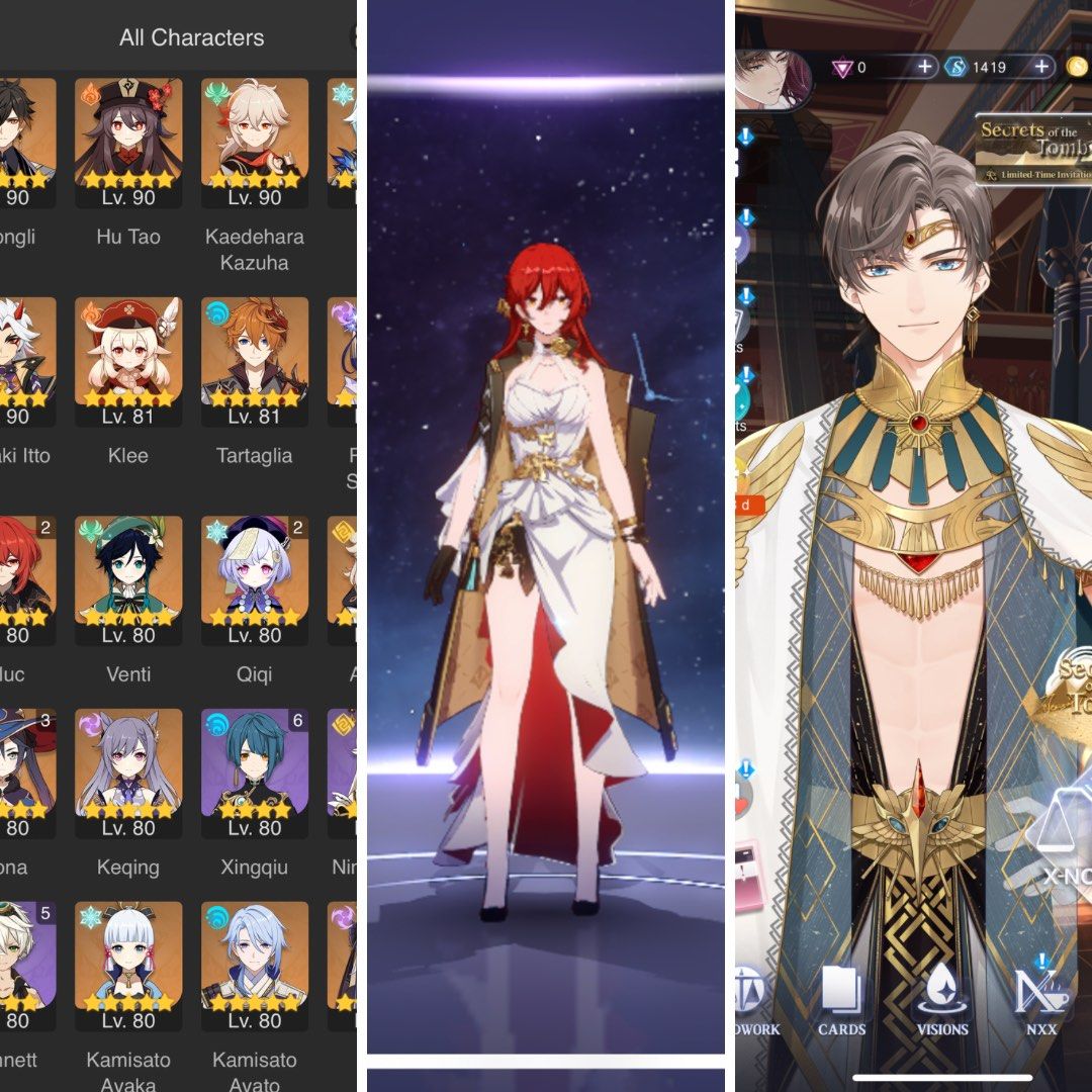 Combo Hoyo Account Genshin Impact AR58 + Honkai Star Rail TL15 Himeko + Tears of Themis LVL32