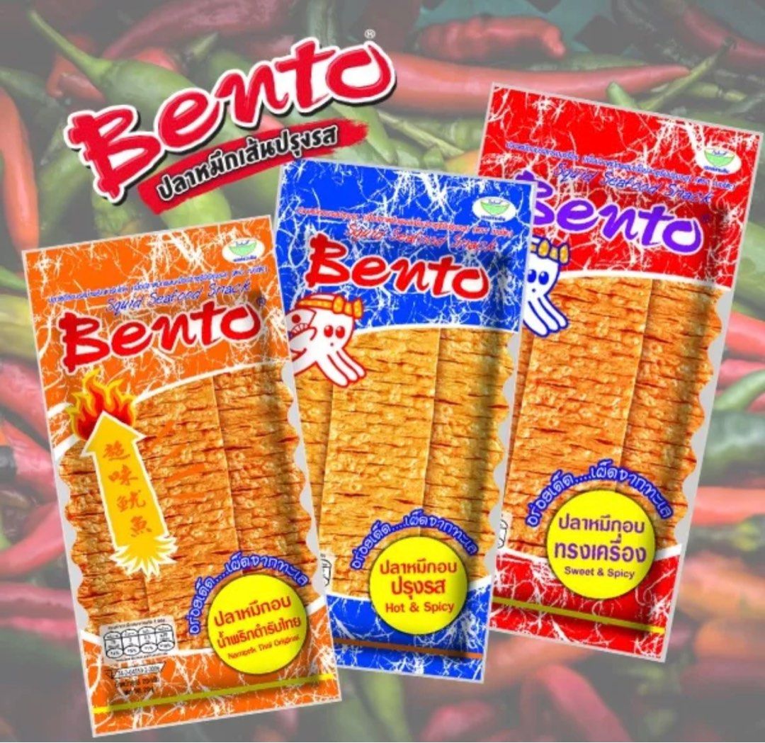 BENTO Snack Seafood Namprik Thai Orange 36x20g TH