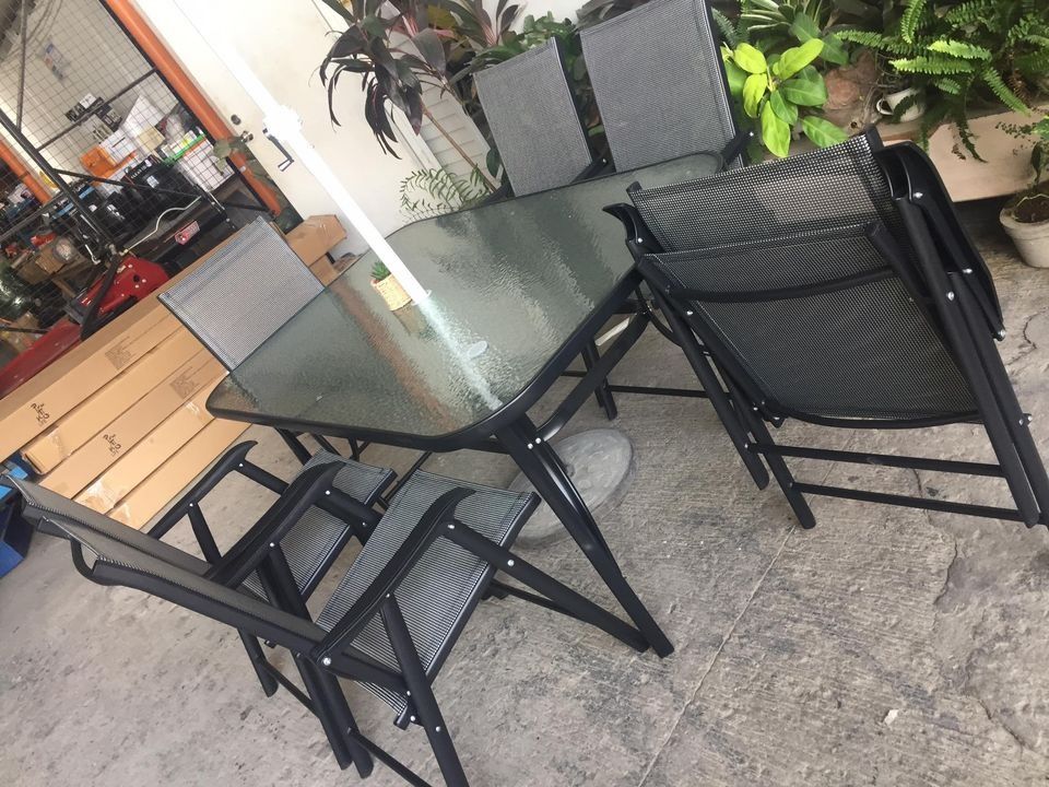 6-seater Dining Table Set (Category: Tables & Sets) located in Muntinlupa City. Submitted by aussie.surplustore (Listing ID 1230376865, Image 3). Description: 6-seater Dining Table Set Includes: 1 x 6-seater dining table 6 x foldable chairs Price: 16, 900 🔥Limited Stocks only!🔥 Surplus from Australia .