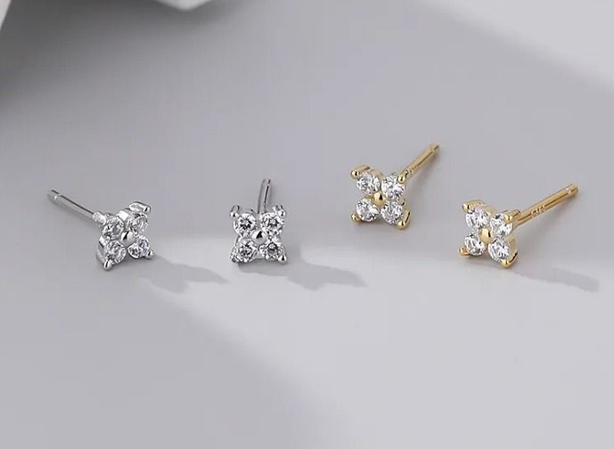 White gold clearance minimalist earrings