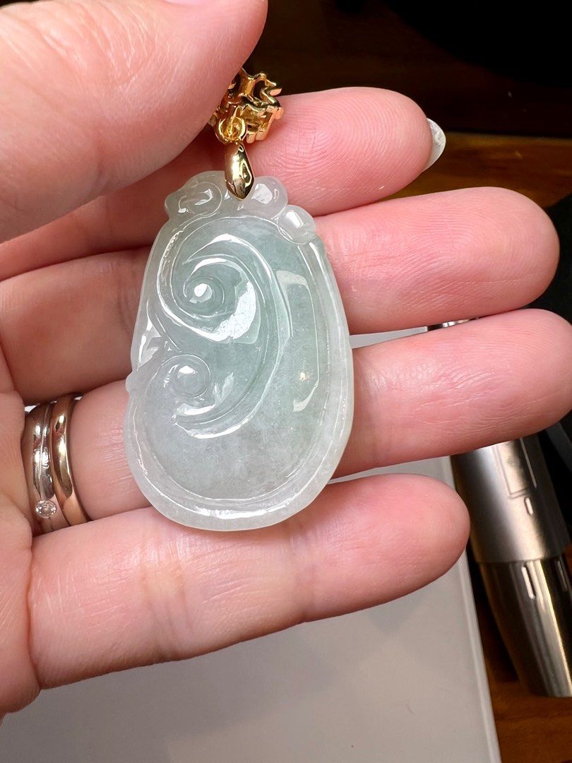 Lady Natural Type A Jade S925 silver Buddha pendant Women s
