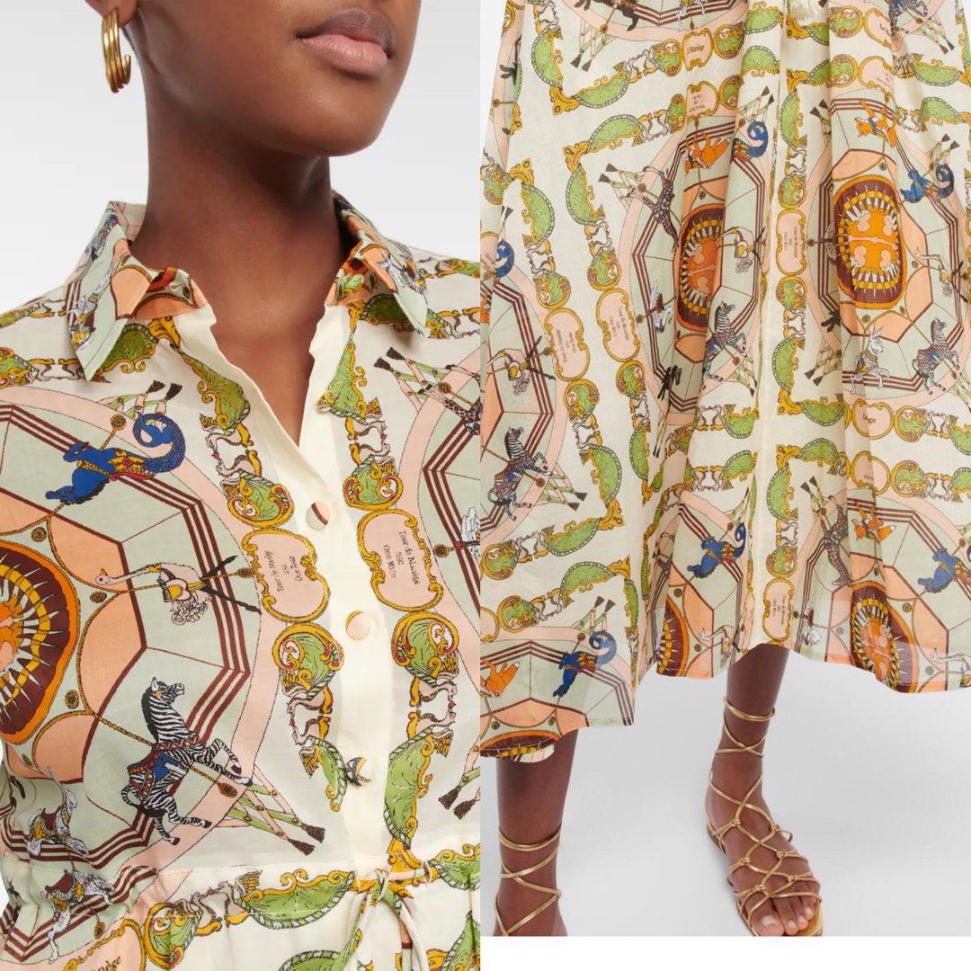 Tory burch 2025 printed cotton shirtdress