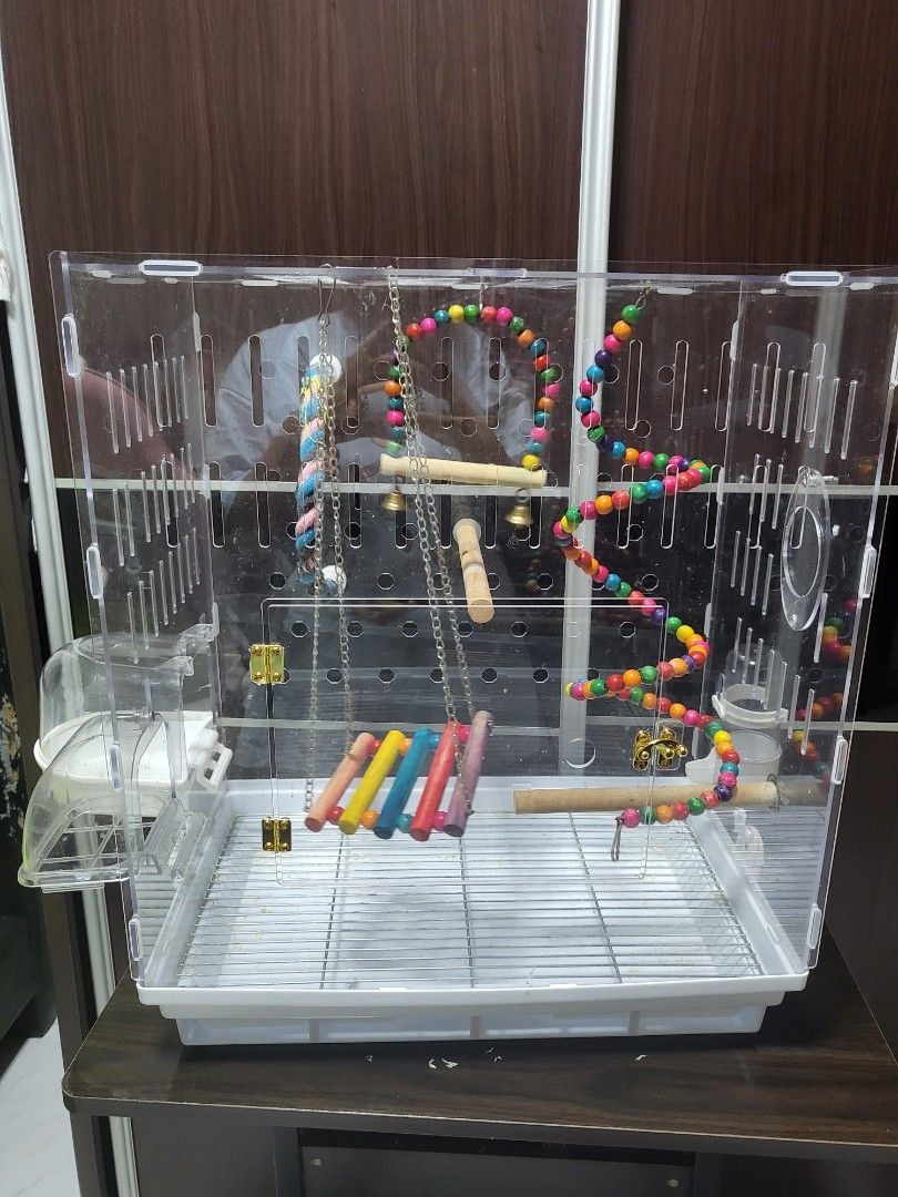 Acrylic bird cage Pet Supplies Homes Other Pet Accessories on