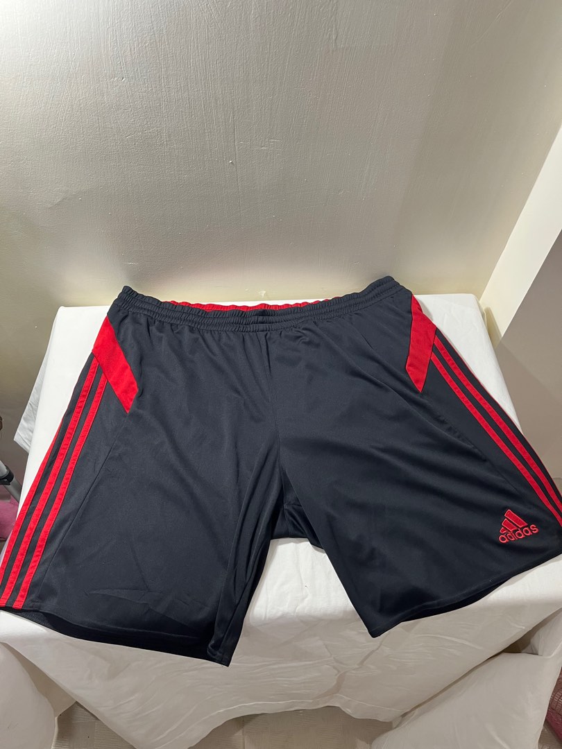 Adidas Climalite Red 3Stripes Shorts XL
