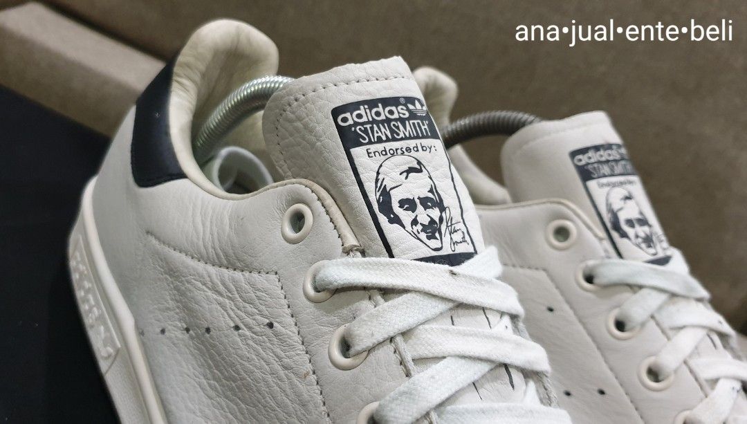 ADIDAS STAN SMITH ORIG. 8uk Full Leather. Light grey black