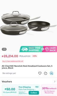 All Clad HA1 Non Stick 5pc Hard Anodized Cookware set