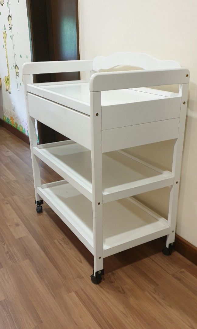Angel Cot premium solid hardwood baby changing table, Babies & Kids