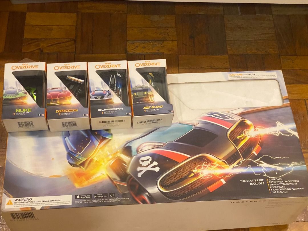 Anki overdrive starter set with 6 electric toy car compatible with app