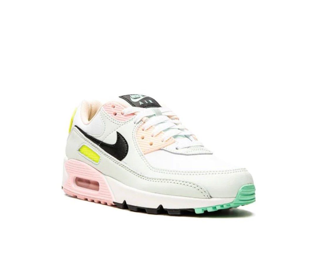 nike air max 90 white volt green glow