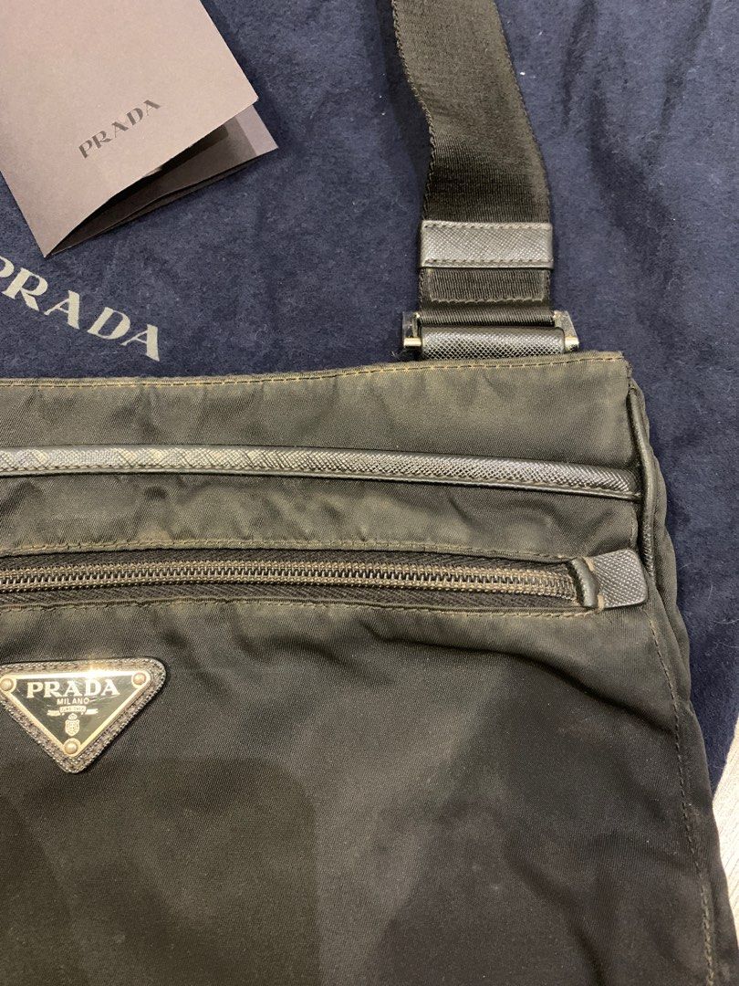 Authentic Prada Nylon Sling Bag, Luxury, Bags & Wallets on Carousell