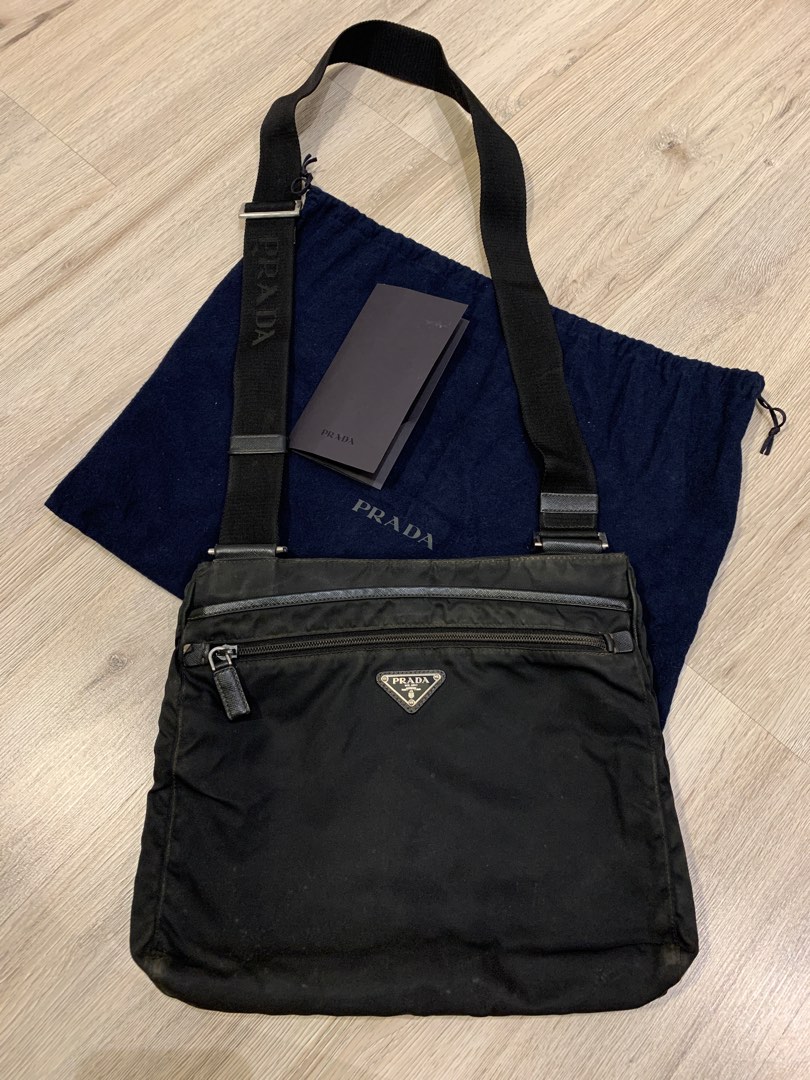 Authentic Prada Nylon Sling Bag, Luxury, Bags & Wallets on Carousell