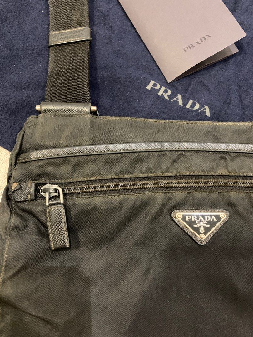 Authentic Prada Nylon Sling Bag, Luxury, Bags & Wallets on Carousell