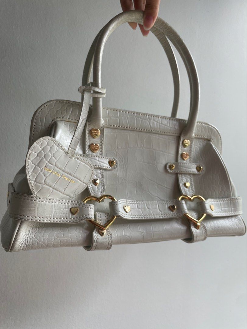 AUTHENTIC Samantha Thavasa vanilla white croc bag y2k 2000s
