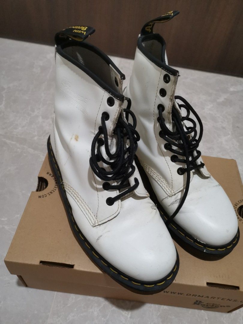 Authentic White Dr. Martens Boots Men s Fashion Footwear Boots