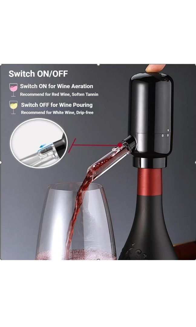 Automatic wine aerator and dispenser, TV & Home Appliances, Kitchen