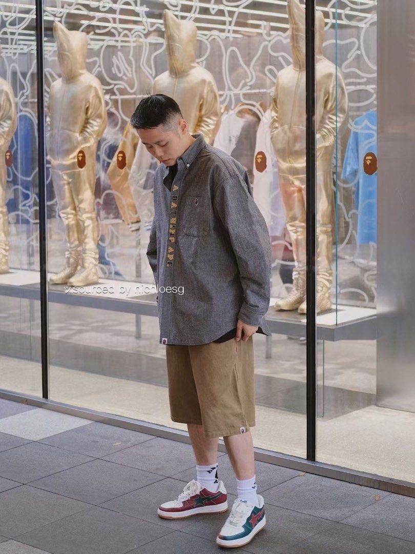 Loose fit chino shorts sales
