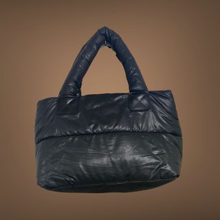 Black water resistant puffer shoulder bag kilikili bag