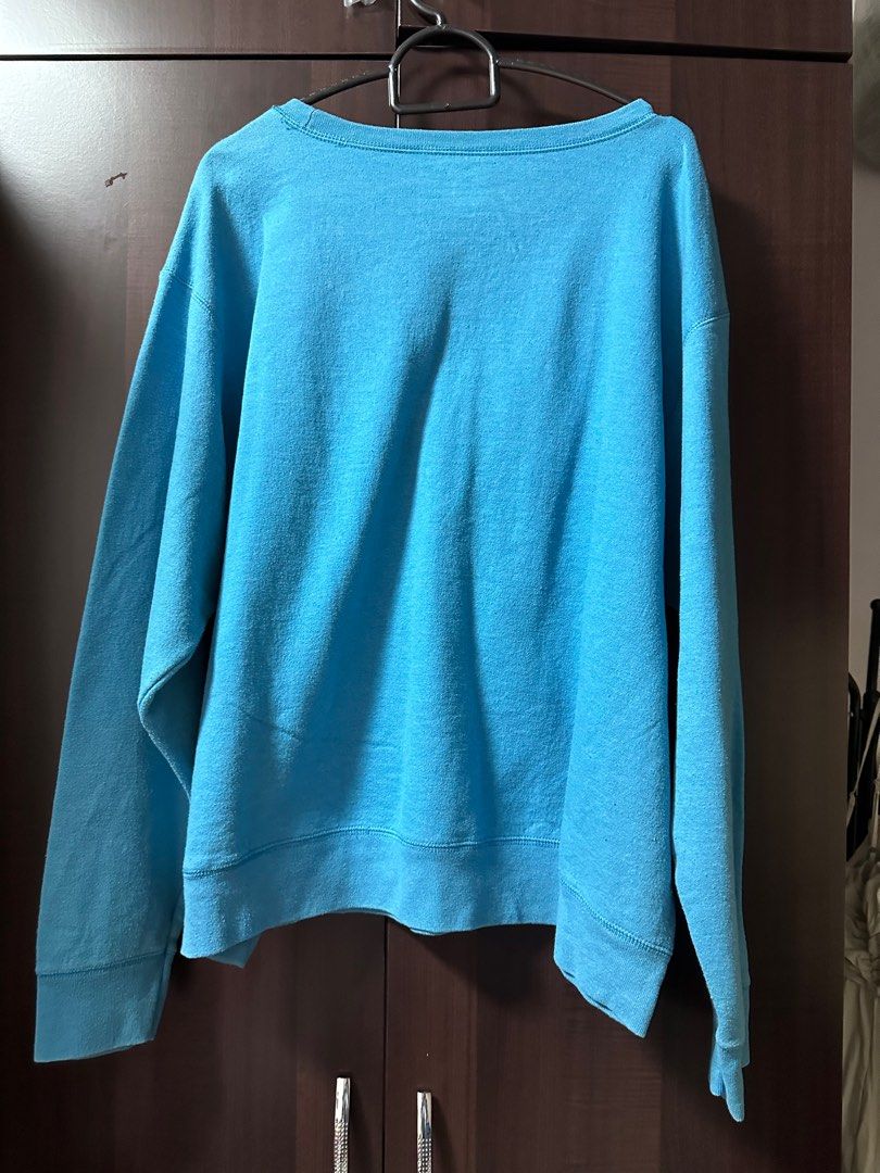 Blue Rainbow Embroidered Burberry Sweater