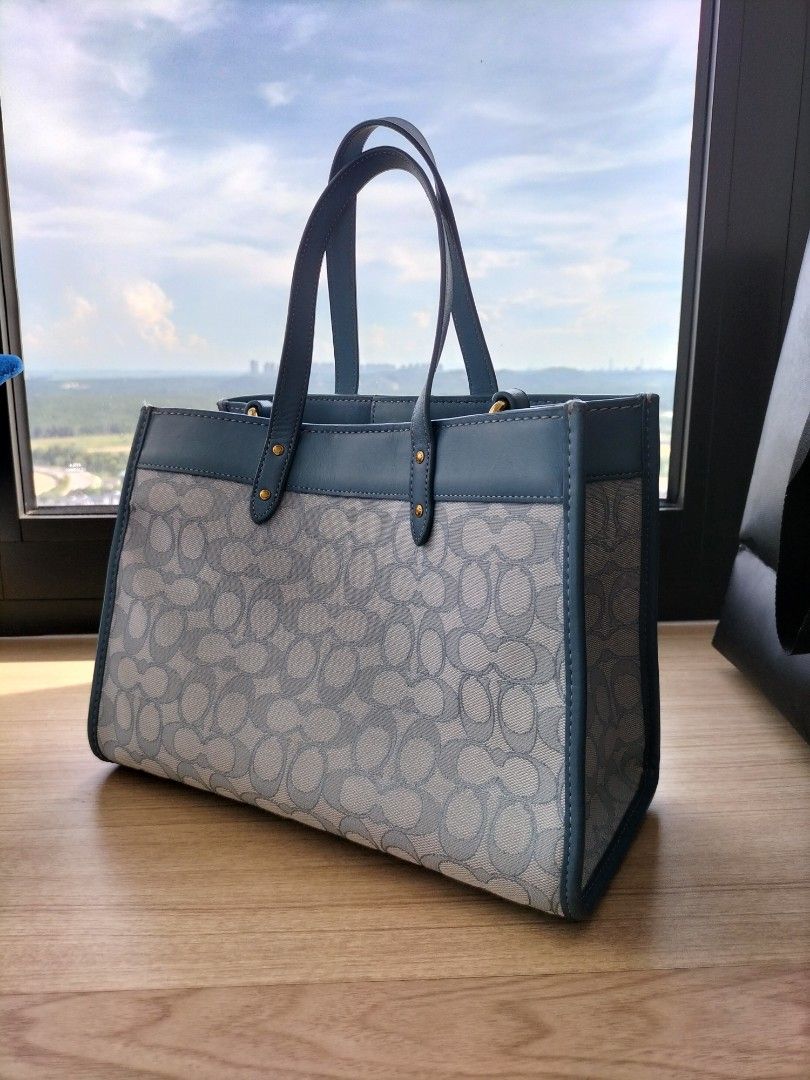 Coach turquoise clearance tote