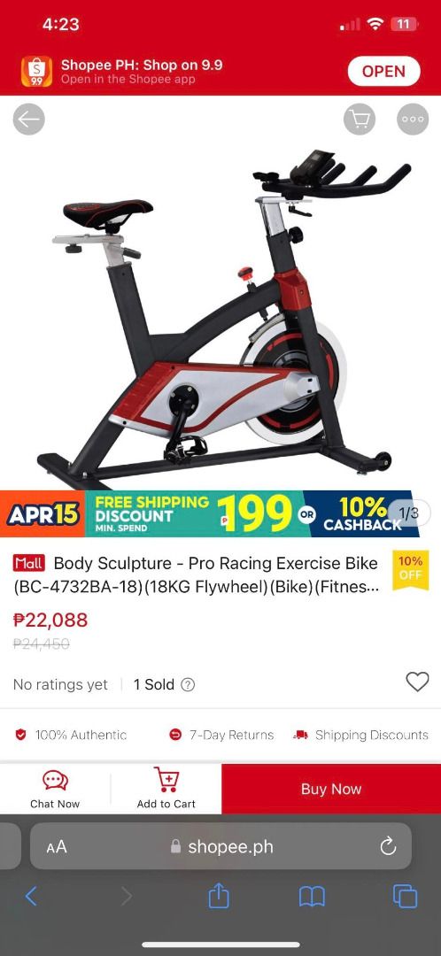 Body Sculpture - Pro Racing Exercise Bike, Sports Equipment, Exercise ...