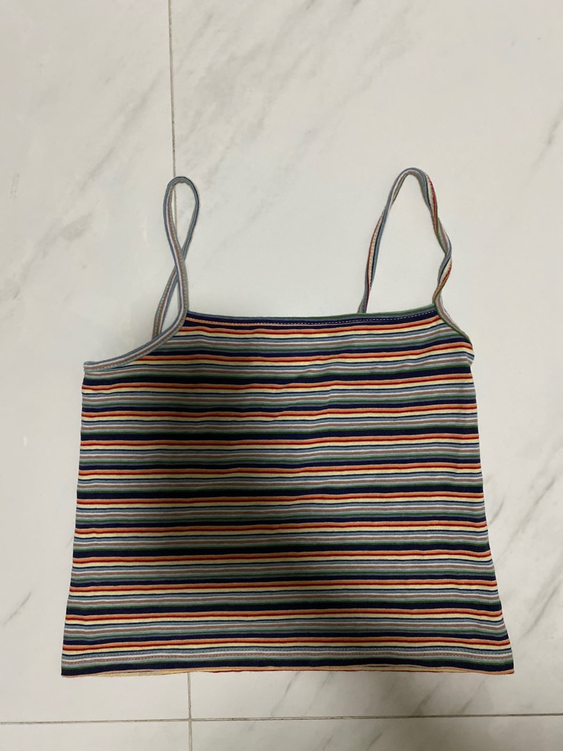 Brandy melville rainbow striped tank, Women's Fashion, Tops, Sleeveless