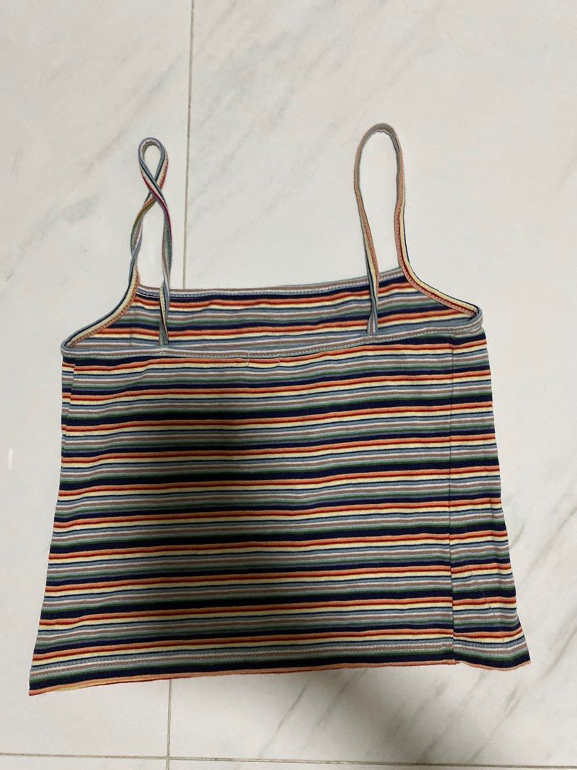 Brandy melville rainbow striped tank, Women's Fashion, Tops, Sleeveless