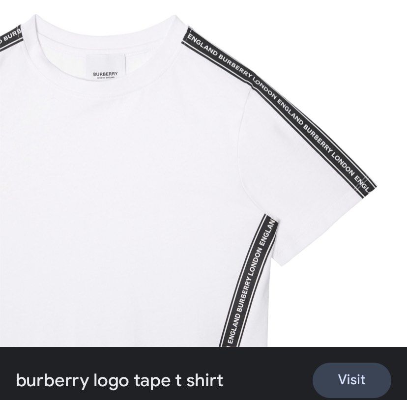 Burberry Side Taped Shirt, Luxury, Apparel On Carousell
