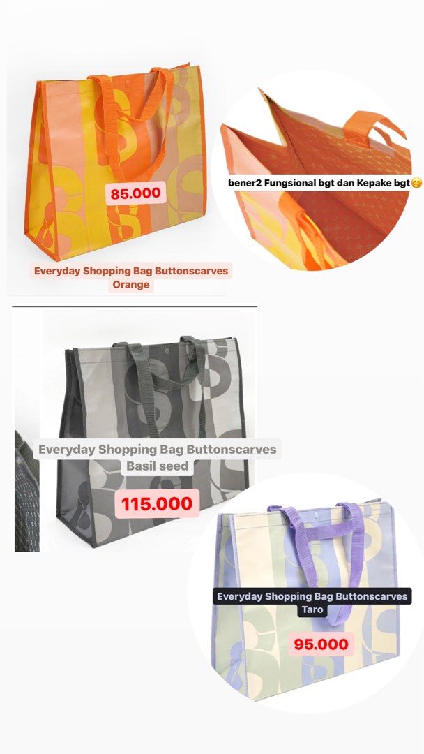 Everyday Shopping Bag - Orange – Buttonscarves