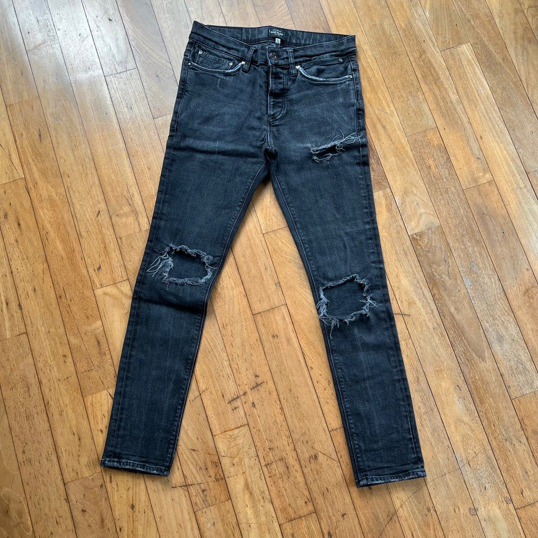 BUY 5 FREE 1 RIVER ISLAND Original Brand Black Denim Ripped