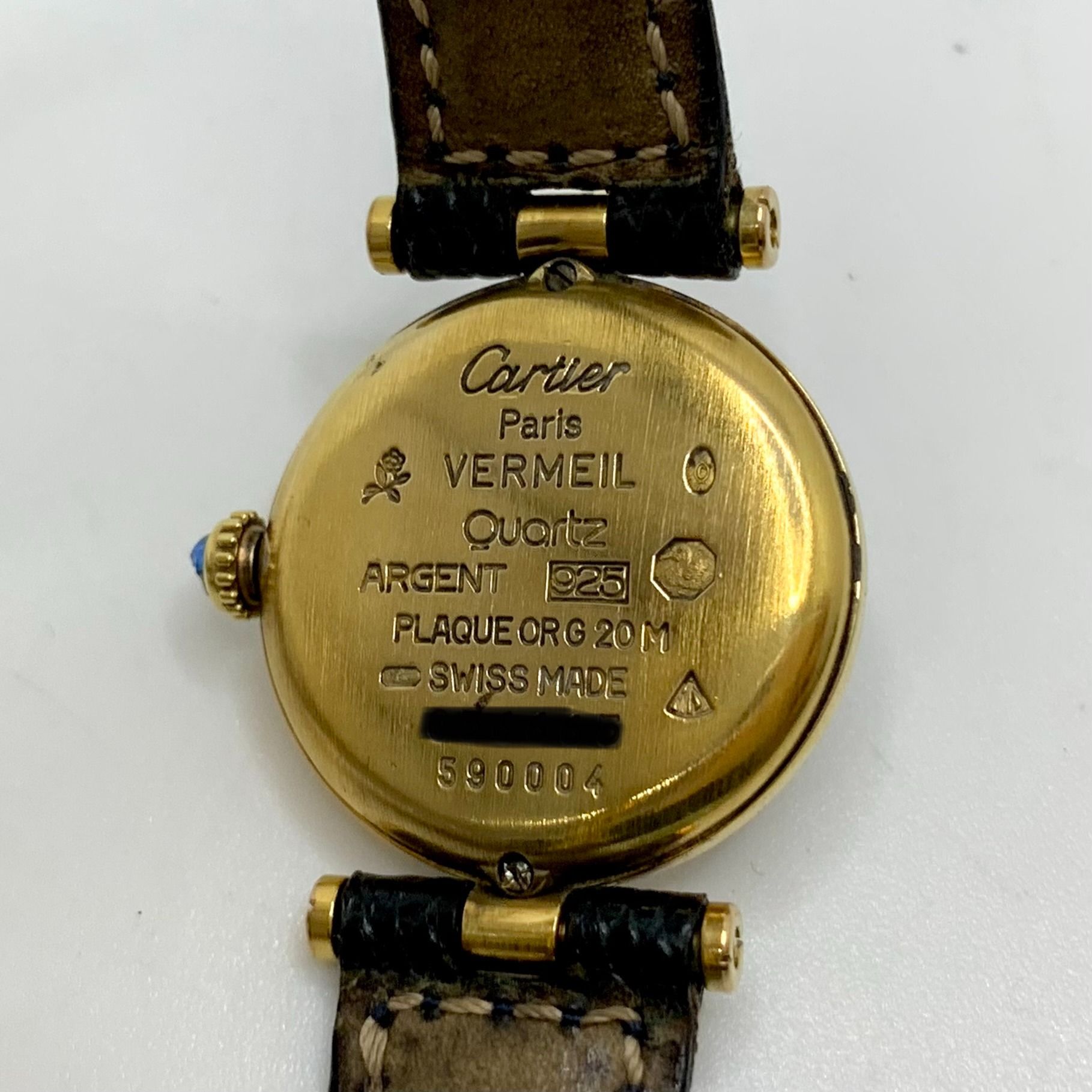 Cartier vermeil shop quartz argent 925