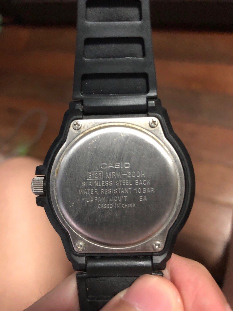 Casio stainless steel back water resistant 10 shop bar