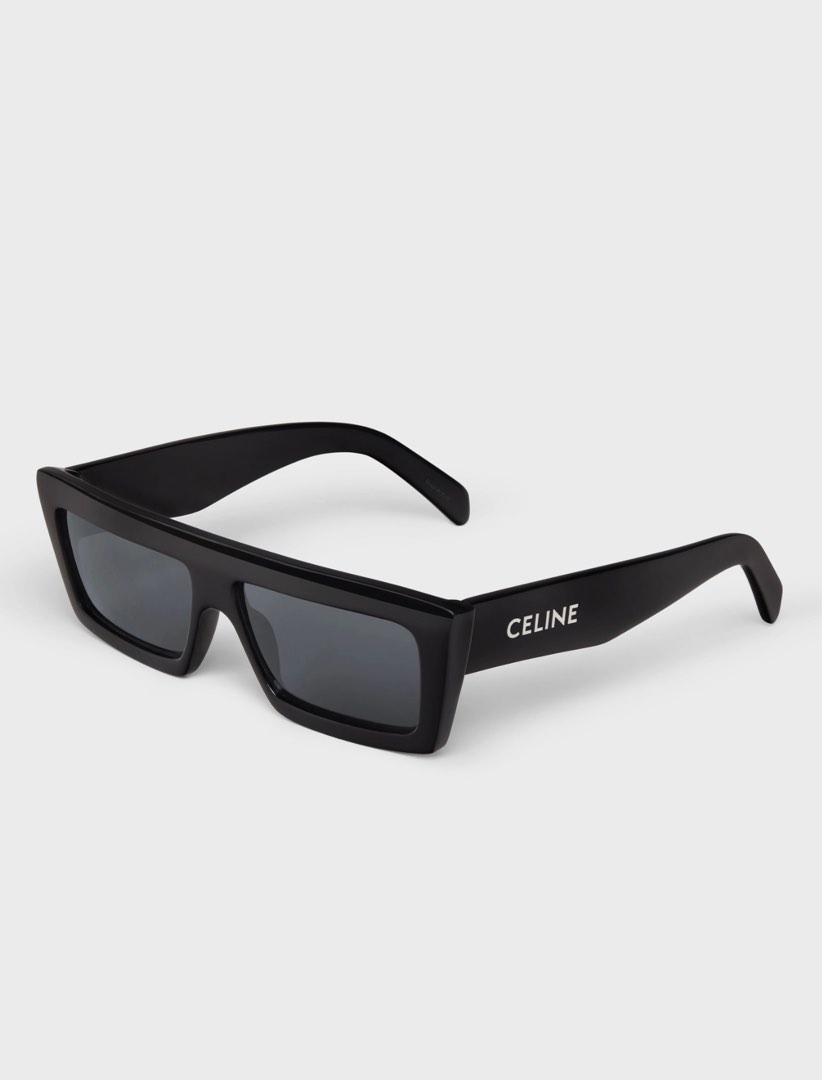 Celine Monochroms 02 Rectangular in Acetate Black Sunglasses