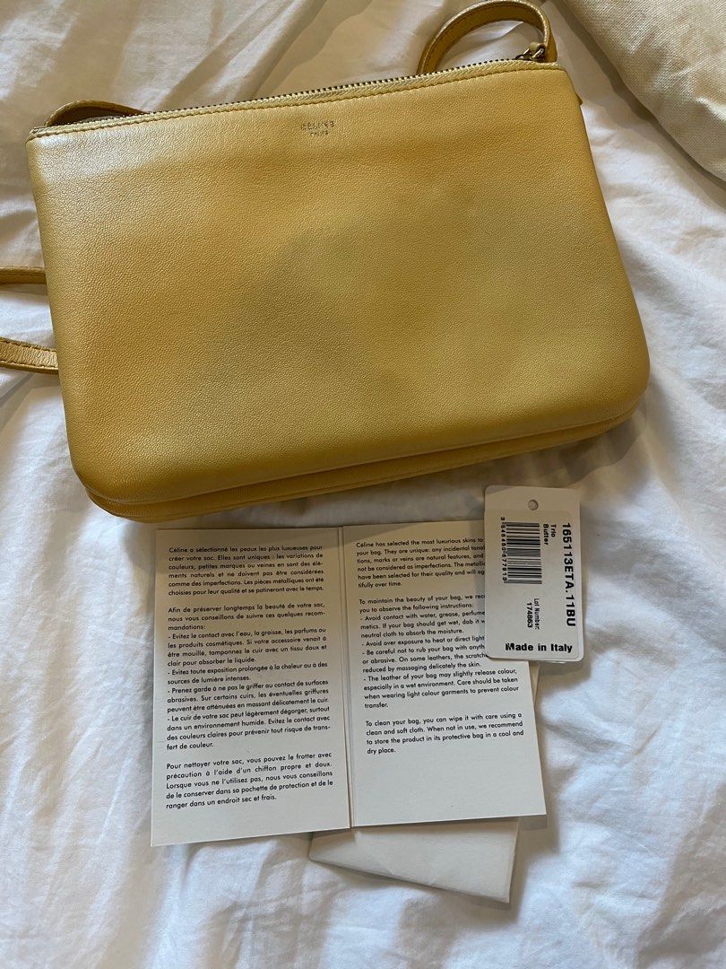 Celine Trio (Category: Luxury Bags & Wallets) located in Quezon City. Submitted by bnsellacct (Listing ID 1230363863, Image 3). Description: Celine trio With dust bag and card Normal wear and tear Needs cleaning.