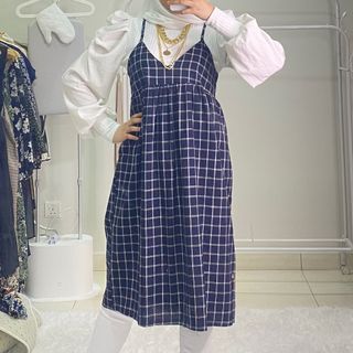 Checkered Korean Jumpskirt