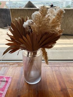 Clear transparent vase