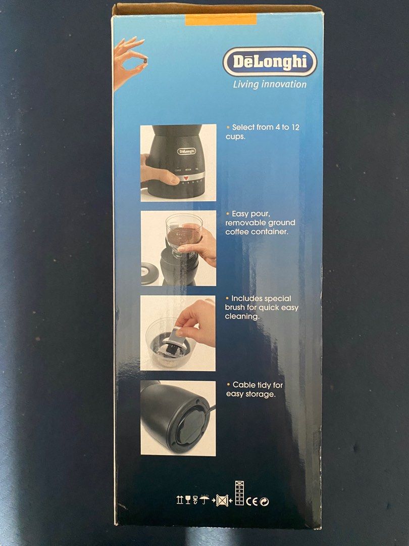 Delonghi Coffee Grinder (Black) KG49 , TV & Home Appliances, Kitchen