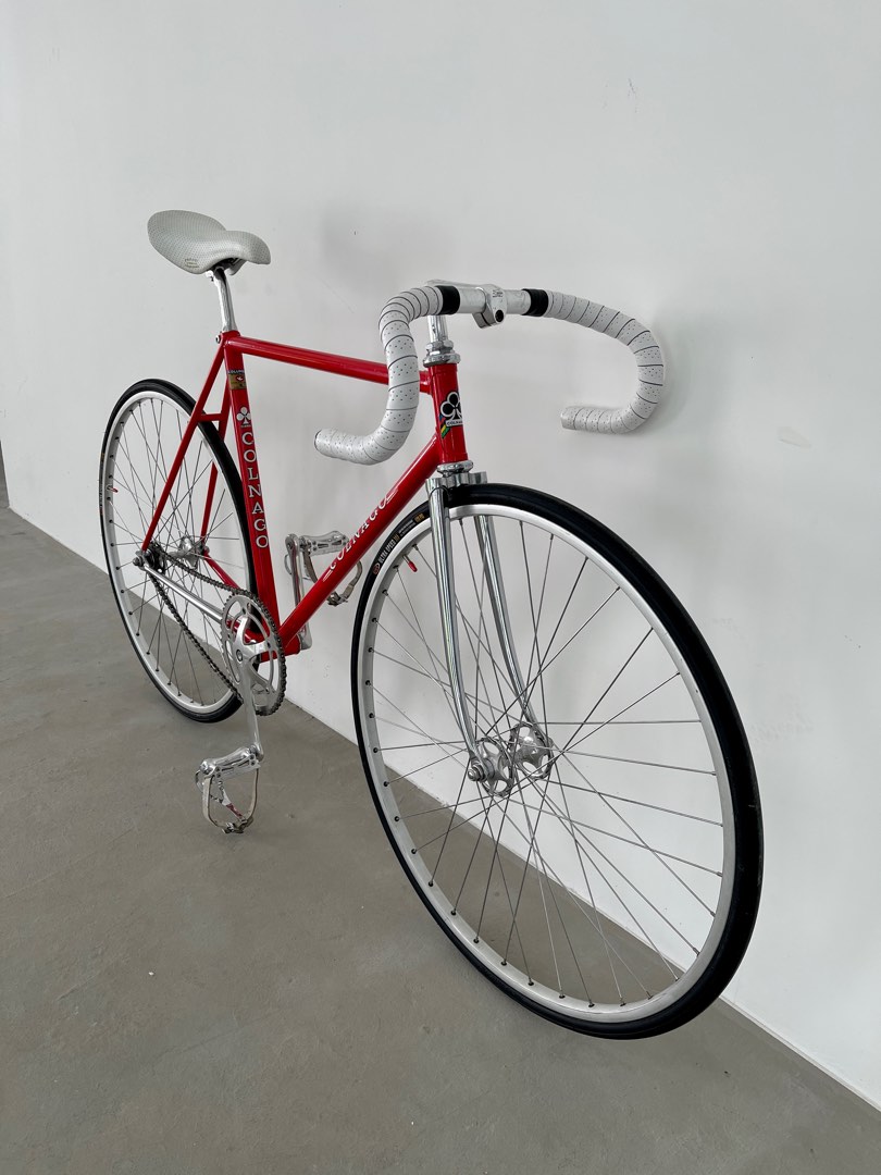 Guidon Vintage Colnago Pano Pista Track – Aluminium, Argenté, Neuf De Stock