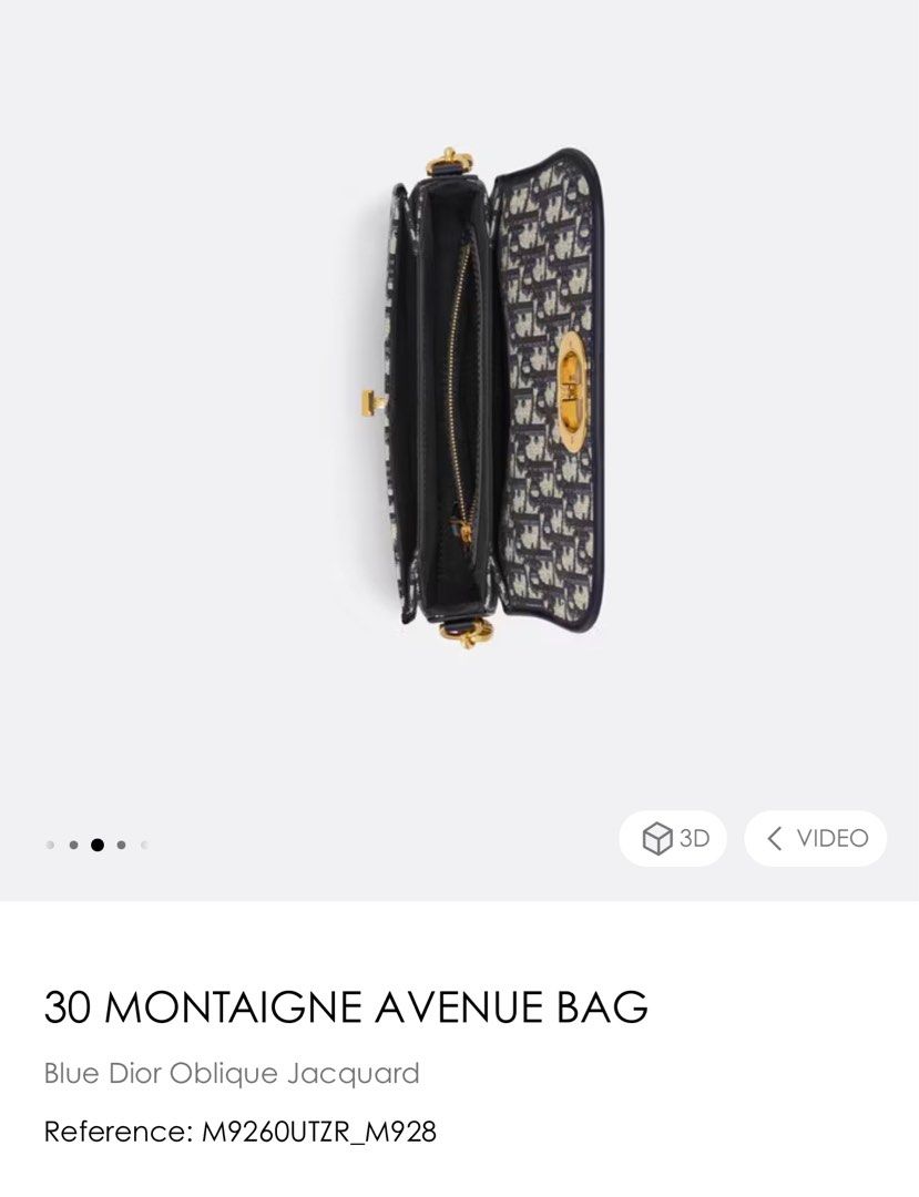 Dior 30 Montaigne Bag 3D Model Collection