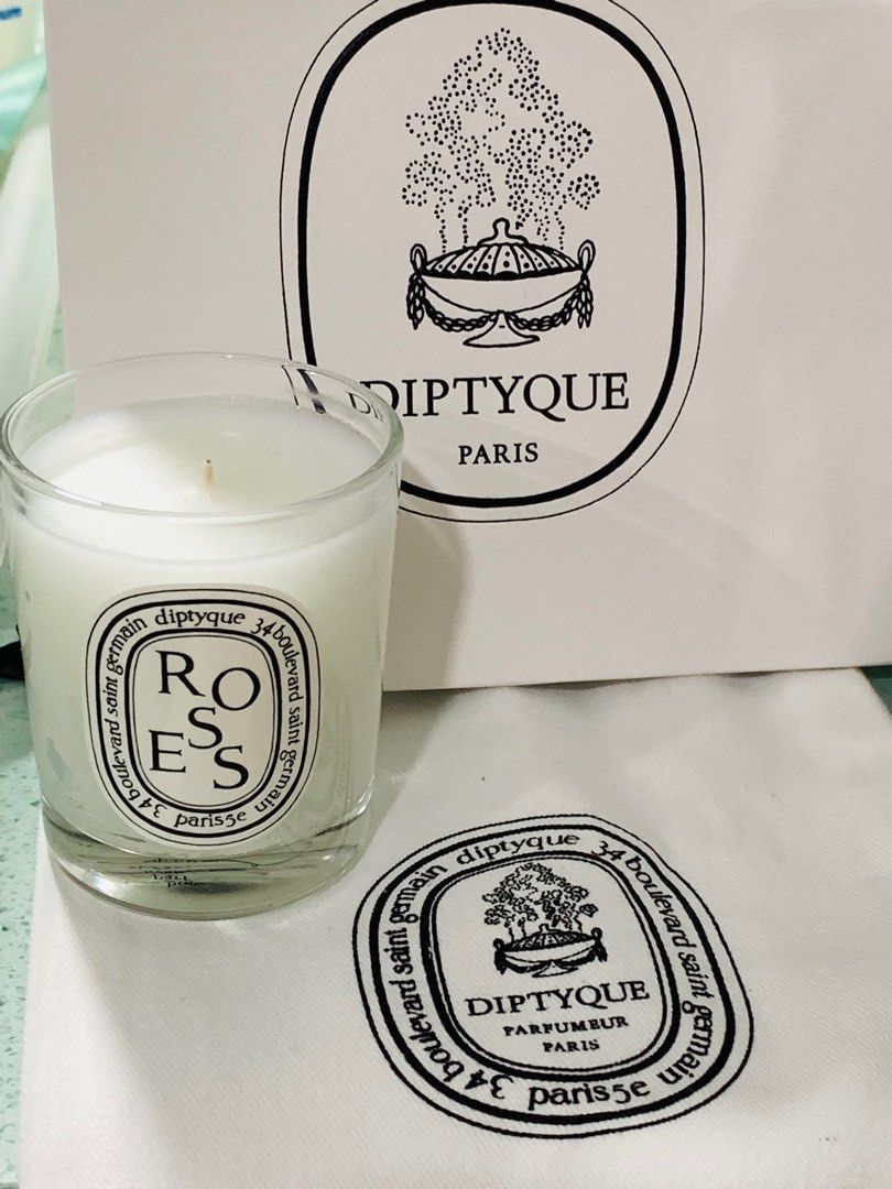 Diptyque Roses Candle (70g), Furniture & Home Living, Home Fragrance on