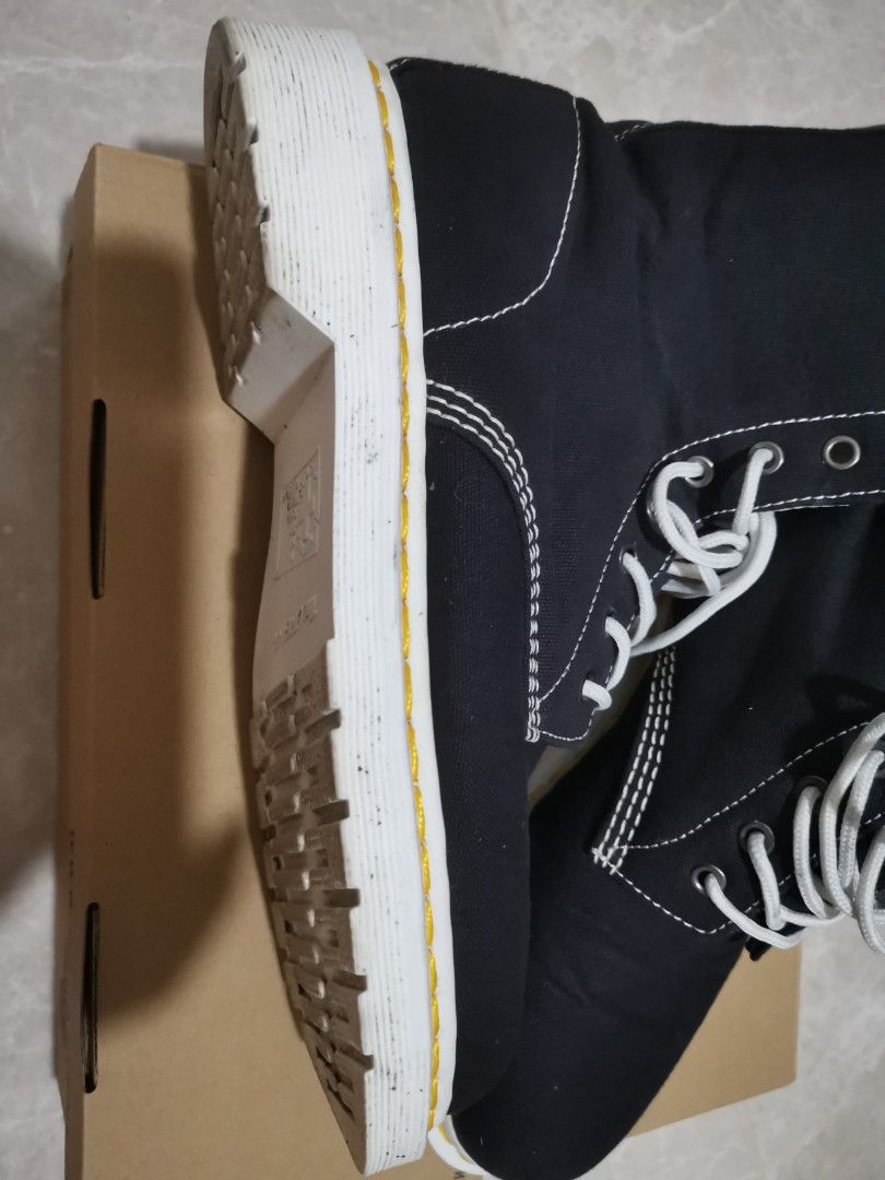Authentic Dr. Martens Black Canvas Boots Men s Fashion Footwear