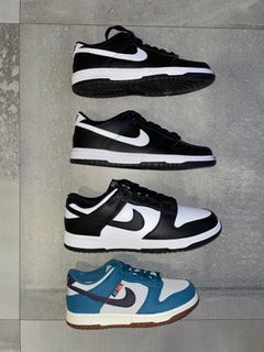 dunk low panda, black panda & toasty blue