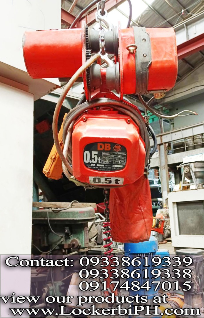 Elephant Chain Hoist with Elec. Trolley 500 kgs. Cap. From Japan