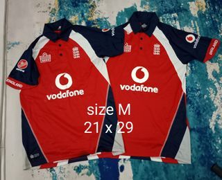 England Cricket Admiral Shirt Size L Jersey Camiseta Red/Blue