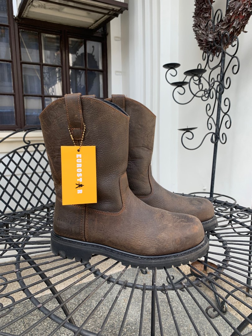 Eurostar Learther Work Boots (Brown) on Carousell