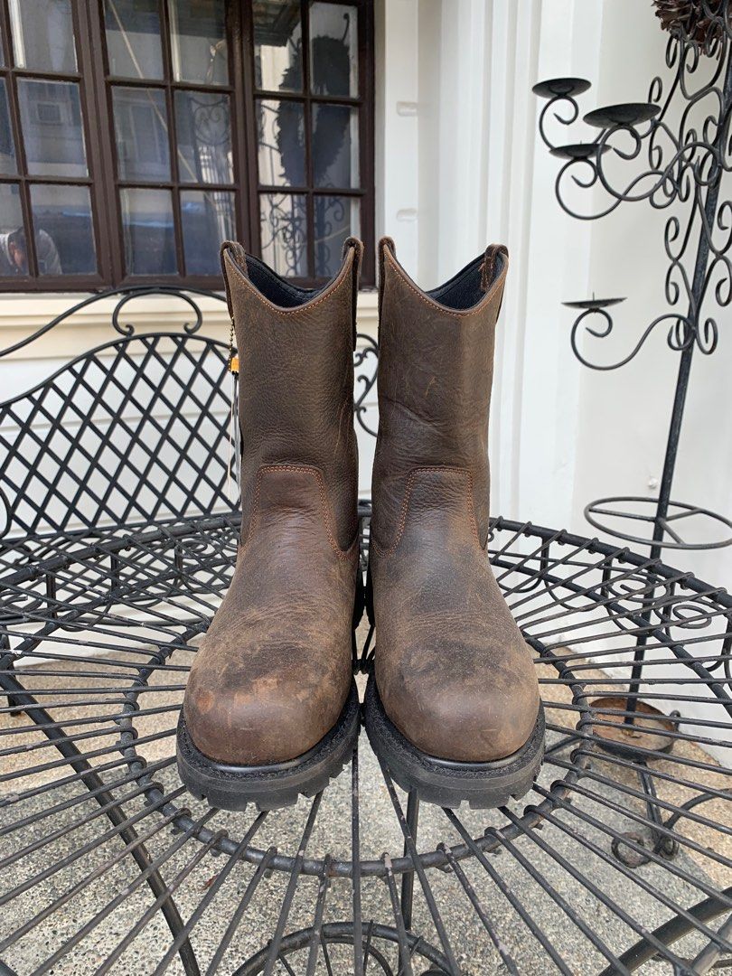 Eurostar Distressed Leather Work Boots Brown Men s Fashion